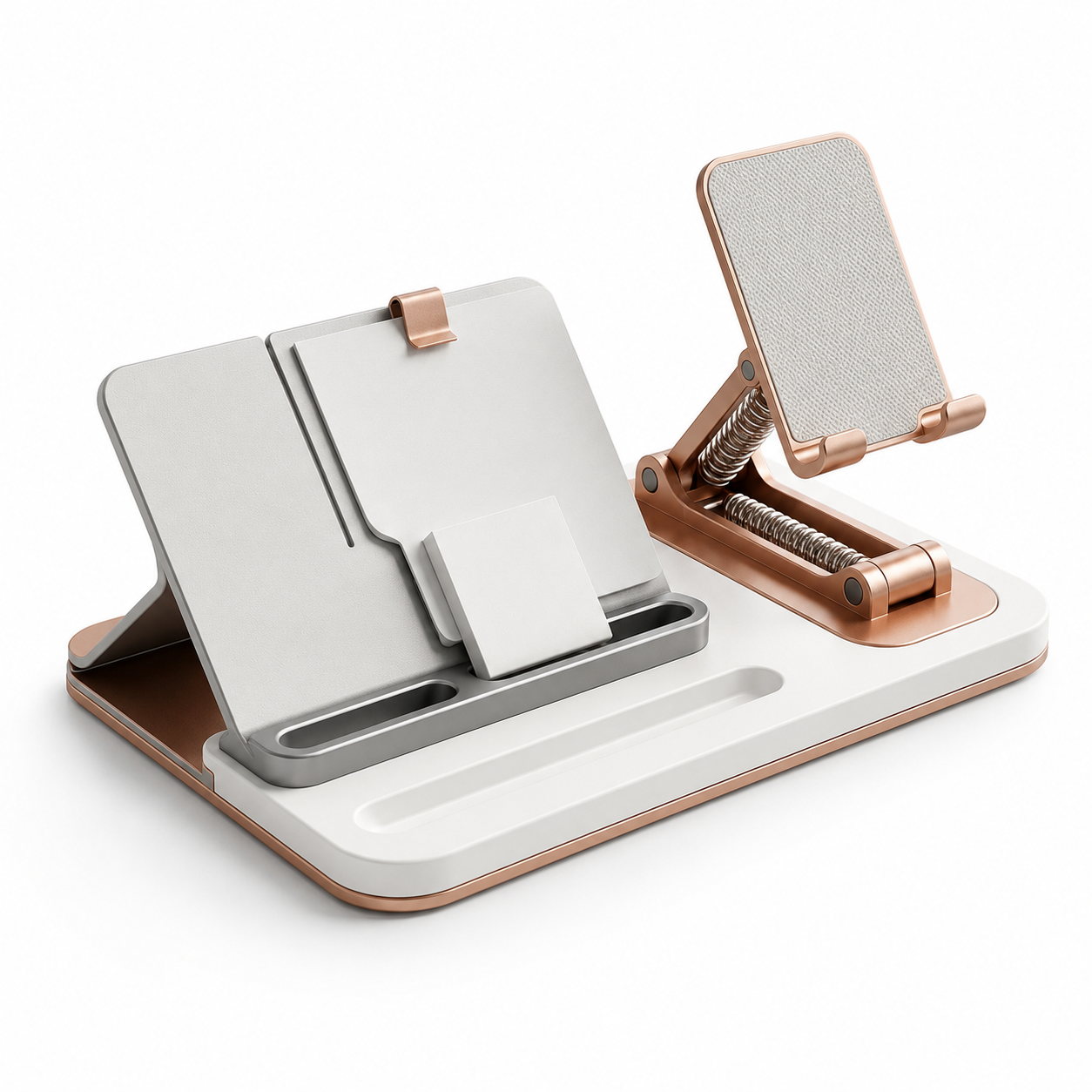 Twasioe™ 3-in-1 Smart Desk Organizer with Phone Stand, Document Holder & Pen Tray, Ergonomic Desktop Station for Office, Home Workspace, Study Desk, Tablet, Notepad, Pens & Accessories